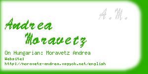 andrea moravetz business card